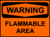 Warning Flammable Area Clip Art